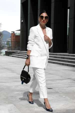 TWO WAYS TO WEAR: THE CLASSIC WHITE SUIT! - Aurela - Fashionista