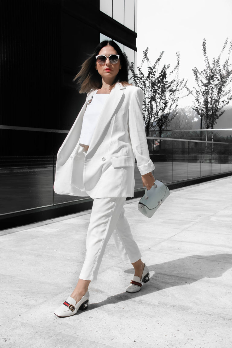 TWO WAYS TO WEAR: THE CLASSIC WHITE SUIT! - Aurela - Fashionista